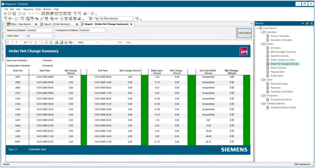 New Release: Opcenter APS 2404 - ATS Lean Scheduling International